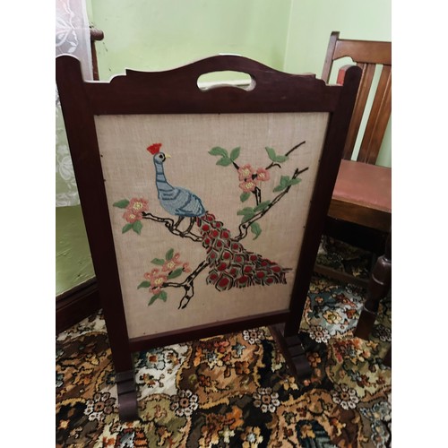 95 - Embroidered fire screen