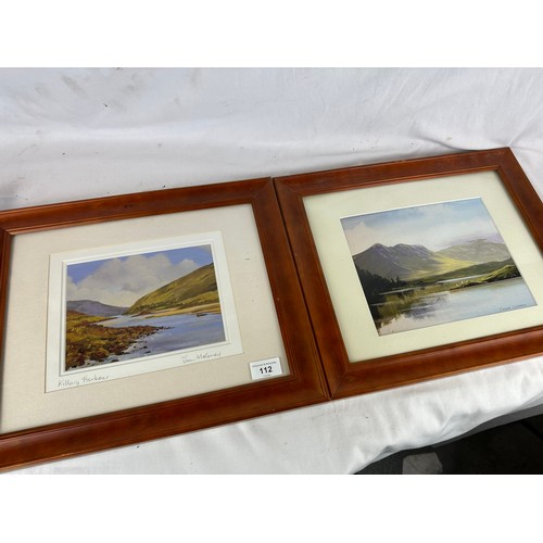 112 - Watercolor by Catherine O'Malley and print of Killary Harbour,