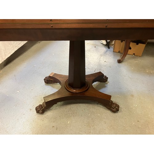 170 - Superb Rosewood card table with claw feet 36 D 36 W 29 H