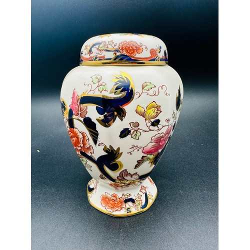 169 - Masons Mandalay urn complete with lid, 7''h