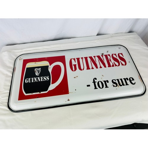 34 - VINTAGE GUINNESS FOR SURE WALL ADVERTISING SIGN H30CM W60CM