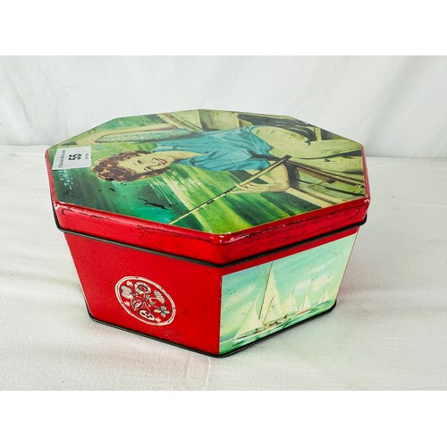 55 - W&R JACOBS DUBLIN BISCUIT TIN H8CM W20CM