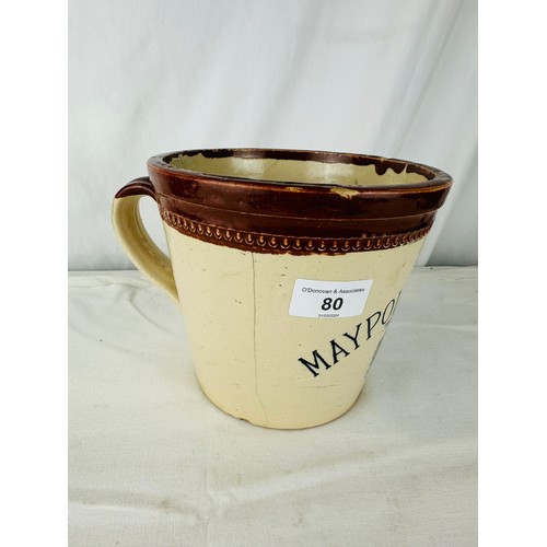 80 - MAYPOLE DAIRY & CO LTD LARGE CERAMIC 4LB BUTTER BOWL