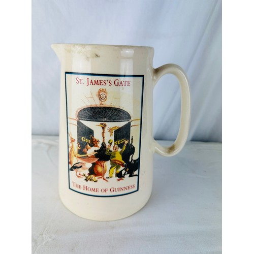 89 - OFFICIAL THE HOUSE OF GUINNESS ST JAMES GATE CERAMIC JUG
H23CM W22CM