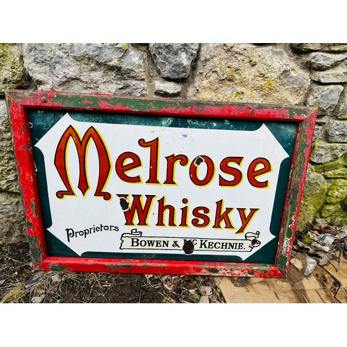 166 - 1890’S MELROSE WHISKEY LONDON & GLASGOW. PROPRIETORS
BOWEN & MCKECHNIE . VERY RARE SIGN WITH BEAUTIF... 