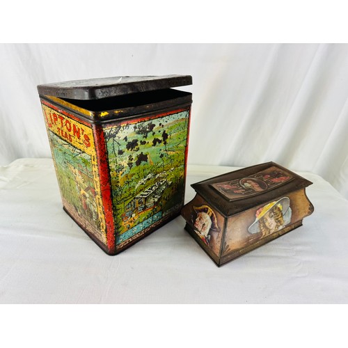 214 - OLD LIPTONS TEA LARGE TIN H23CM W18CM ALSO OTHER LIPTONS TEA
TIN