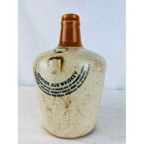 260 - LOCKES OF KILBEGGAN PICTORIAL WHISKEY DECANTER EARLY 1900'S