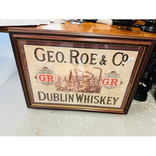 310 - GEORGE ROE WHISKEY DISTILLERY ADVERTISING POSTER