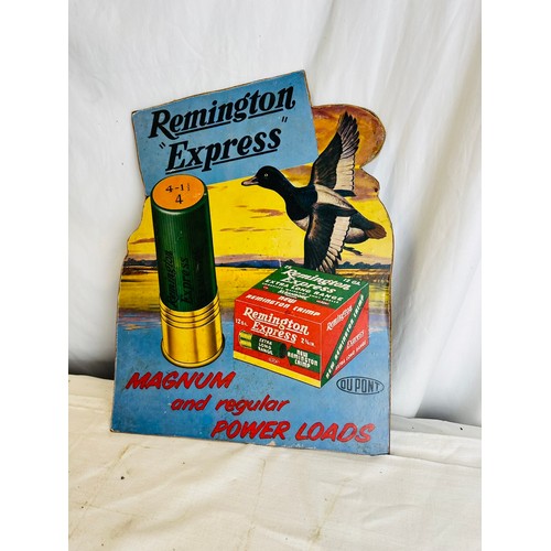 369 - REMINGTON EXPRESS CARTRIDGE ADVERTISING  DISPLAY CARD H38CM W20CM