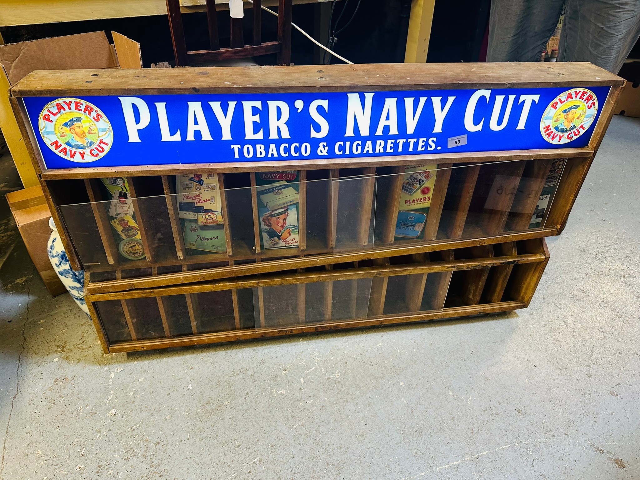 OLD PLAYERS NAVY CUT TOBACCO AND CIGARETTES DISPENSER WITH ILLUMINATION