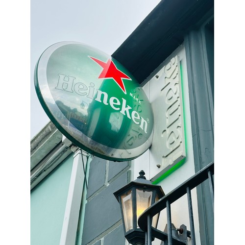 149 - Heineken new generation illuminated projecting sign one year old  not a antique