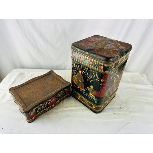 2 VINTAGE TEA TINS