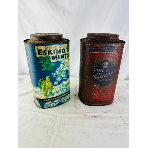 310A - RARE ESKIMO MINTS FOX'S GLACIER MINTS TINS WITH LIDS