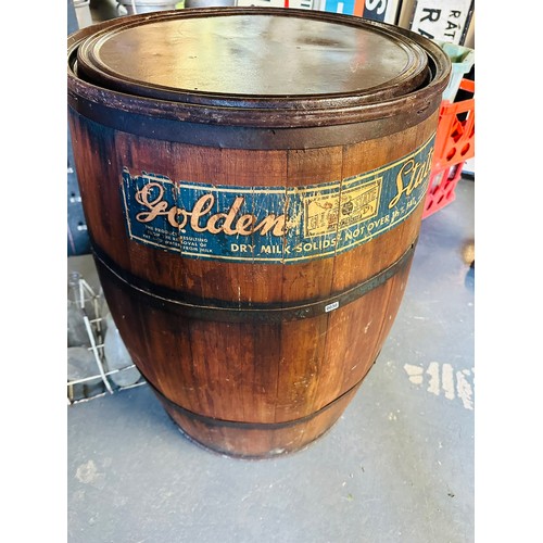 8 - ORIGINAL 1920’S PINE GOLDEN STATE BUTTER
BARREL IMPORTED FROM AMERICA H76CM W52CM