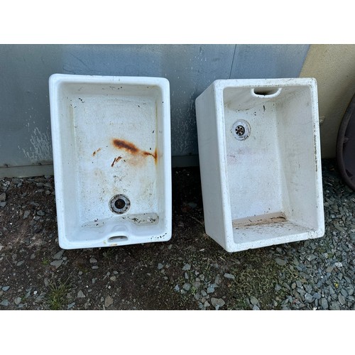 59 - a collection of 2 belfast sinks