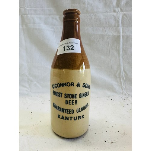 132 - O’CONNORS & SONS KANTURK EARLY 1900’S
GINGER BEER BOTTLE