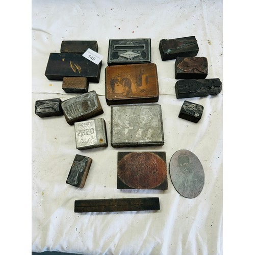 149 - EARLY 1900’S IRISH RELATED PRINTING WOOD
BLOCKS