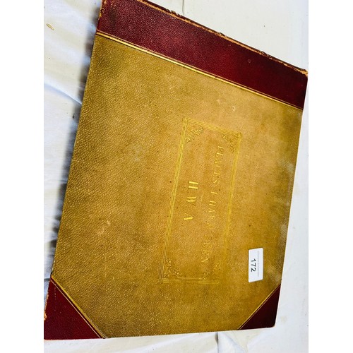 172 - OLD BLACK & WHITE PHOTO LEATHER BOUND
ALBUM EARLY 1900’S PLACES I HAVE SEEN BY HWA
H27CM W34CM D3CM