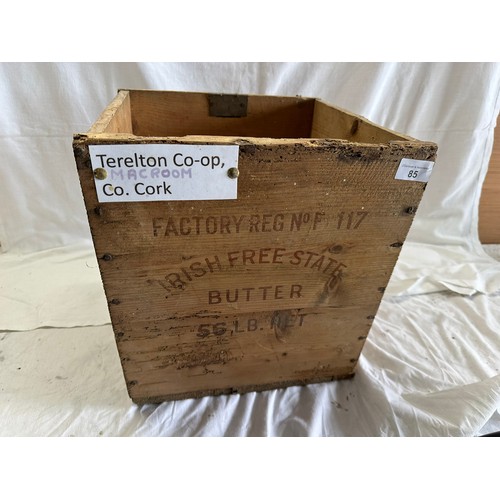 85 - Terelton CO-OP Macroom, Co. Cork, 56lb butter box