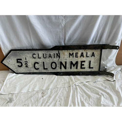 90 - Clonmel 5 1/2 vintage road sign, double sided