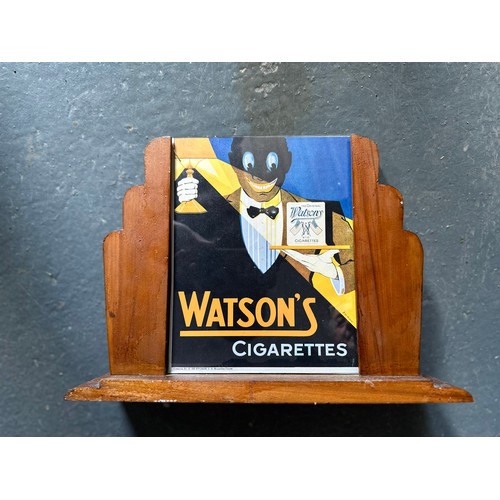 276 - THE ORIGINALS WATSONS NUMBER 10 CIGARETTES
DOUBLE SIDED SHOP DISPLAY SIGN H27CM W36CM
D11CM