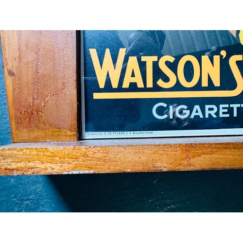 276 - THE ORIGINALS WATSONS NUMBER 10 CIGARETTES
DOUBLE SIDED SHOP DISPLAY SIGN H27CM W36CM
D11CM