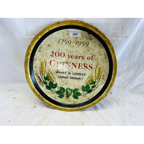 286 - OLD GUINNESS TIN PLATED PUB TRAY