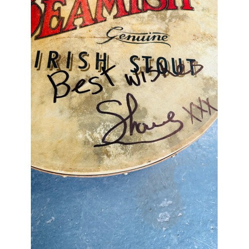 291 - SHANE MACGOWAN SIGNED BEAMISH BODHRAN