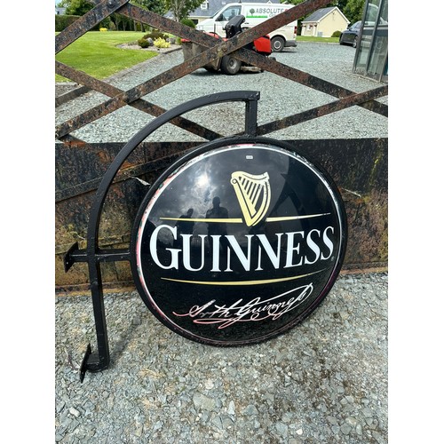 329 - LARGE GUINNESS WALL MOUNTED DOUBLE SIDED
LIGHT SIGN H95CM W100CM