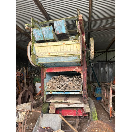 110A - GARVEY TRASHING MACHINE, CIRCA 1920'S - MILLING MACHINE CAME FROM CASTLE MATRIX, RATHKEALE