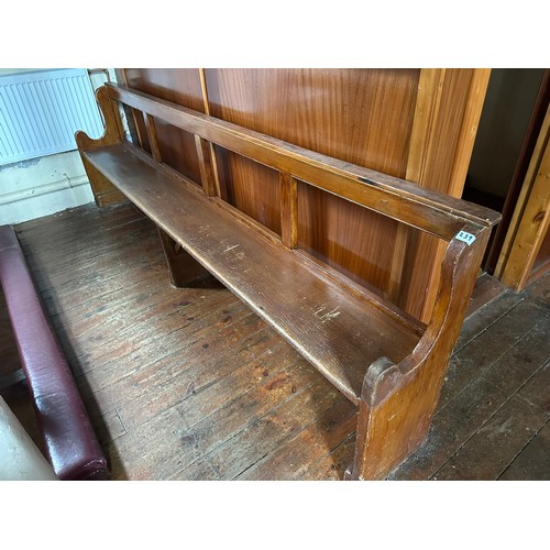 239 - Vernacular Irish pine bench, 9ft long