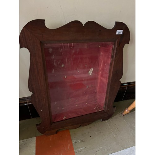 254 - Victorian Mahogany display case, 28'' x 23''