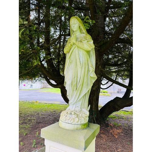 277 - Marble statue of Our Lady, 76''h