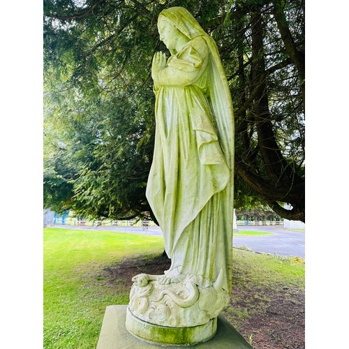 277 - Marble statue of Our Lady, 76''h