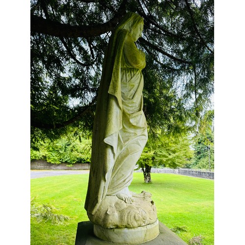 277 - Marble statue of Our Lady, 76''h