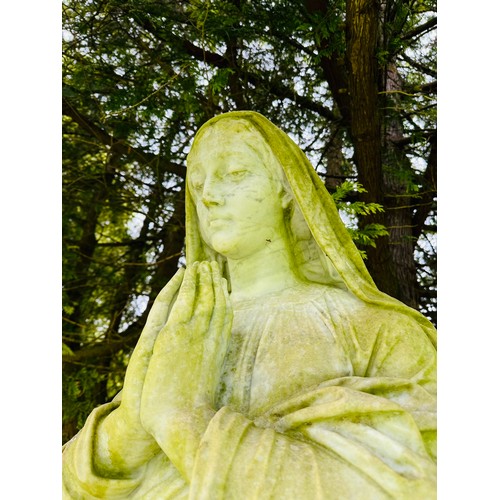 277 - Marble statue of Our Lady, 76''h