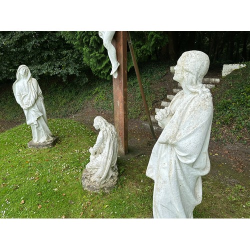 279 - magnificent collection of three statues representing the Women of the Crucifixion. 70''h , 69''h and... 