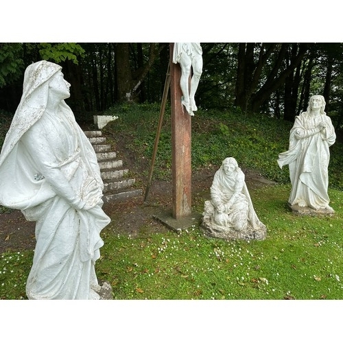 279 - magnificent collection of three statues representing the Women of the Crucifixion. 70''h , 69''h and... 