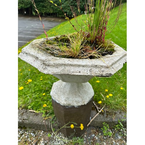 282 - A pair of garden octagonal planters, 14''h x 23''w