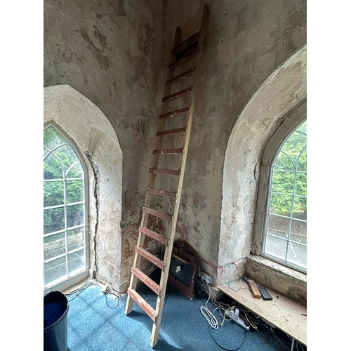 267 - A vernacular Irish ladder, 14 steps, 12ft long
