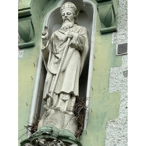 273 - A magnificent statue of Saint Patrick, approx. 5ft tall.
Located above the main door on the first fl... 