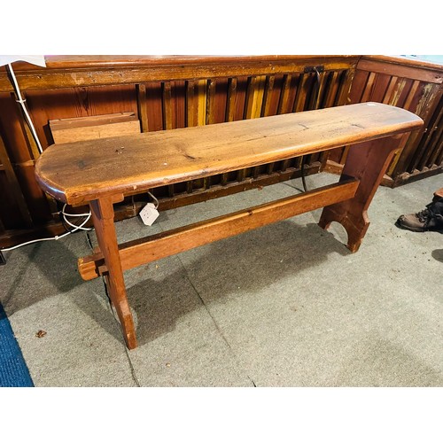 265 - An Irish vernacular oak bench, 56''long x 27''h