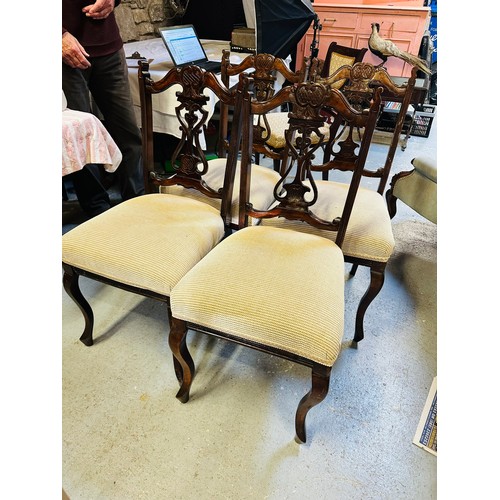 32 - A set of 4 mahogany dining chairs, seat h 19''