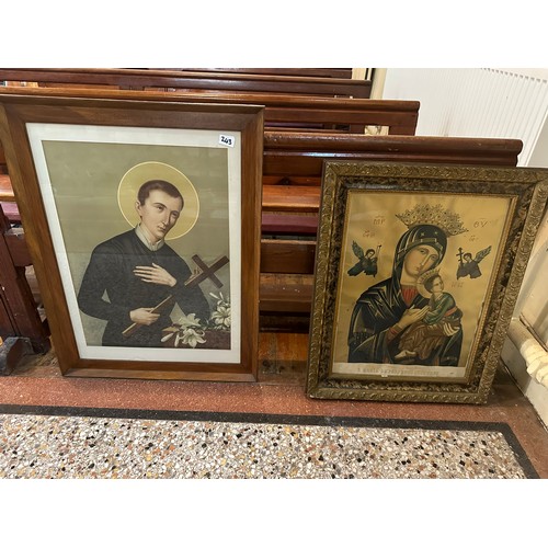 243 - A collection of 4 religious pictures