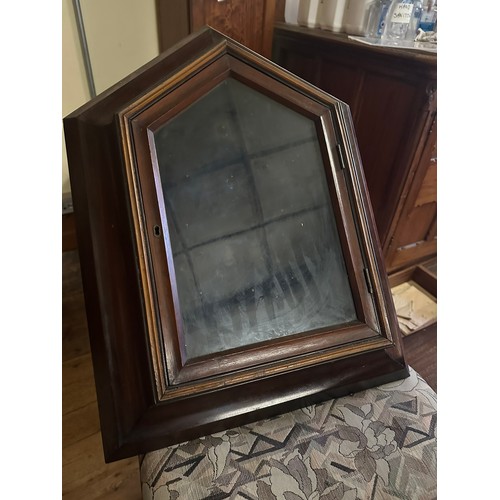 250B - Mahogany and glass reliquary 23'' x 17'' (no relics)