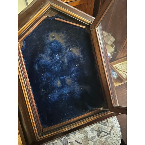 250B - Mahogany and glass reliquary 23'' x 17'' (no relics)