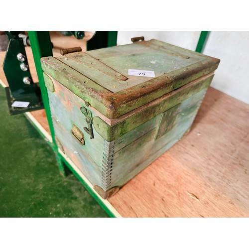 79 - Vintage telephone in wooden box