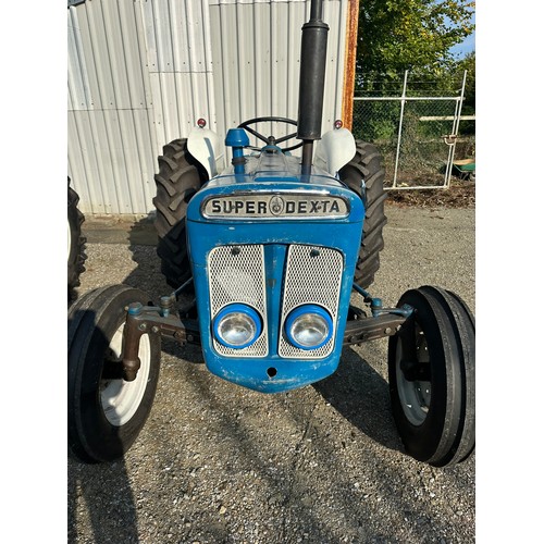 282 - Super Dexta, running and in good order with pick up hitch, 4 new rims and tyres, new battery, new ho... 