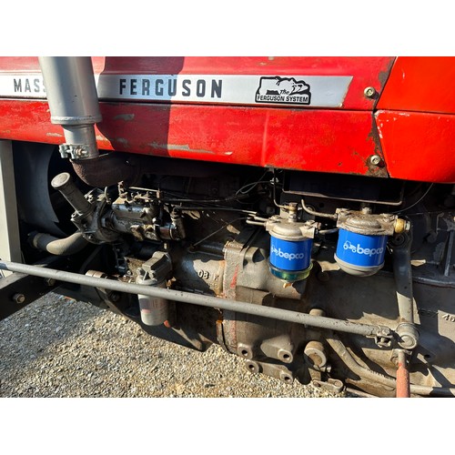 283 - Massey Ferguson 133, 4 rims and tyres, new front axel, new lift arms, new mud guards, new leg rests,... 