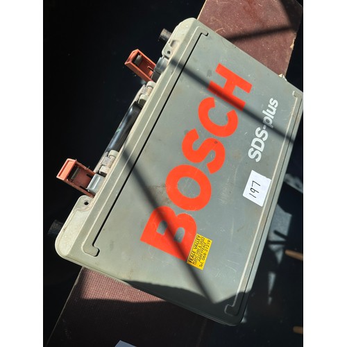 197 - Bosch SDS drill and box